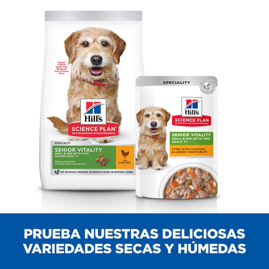 12 sobres x 80 g Hill's Science Plan Senior vitatily adult 7+ small & adult estofado de pollo sobre para perros &iexcl;Pack ahorro!, , large Imagen numero 6